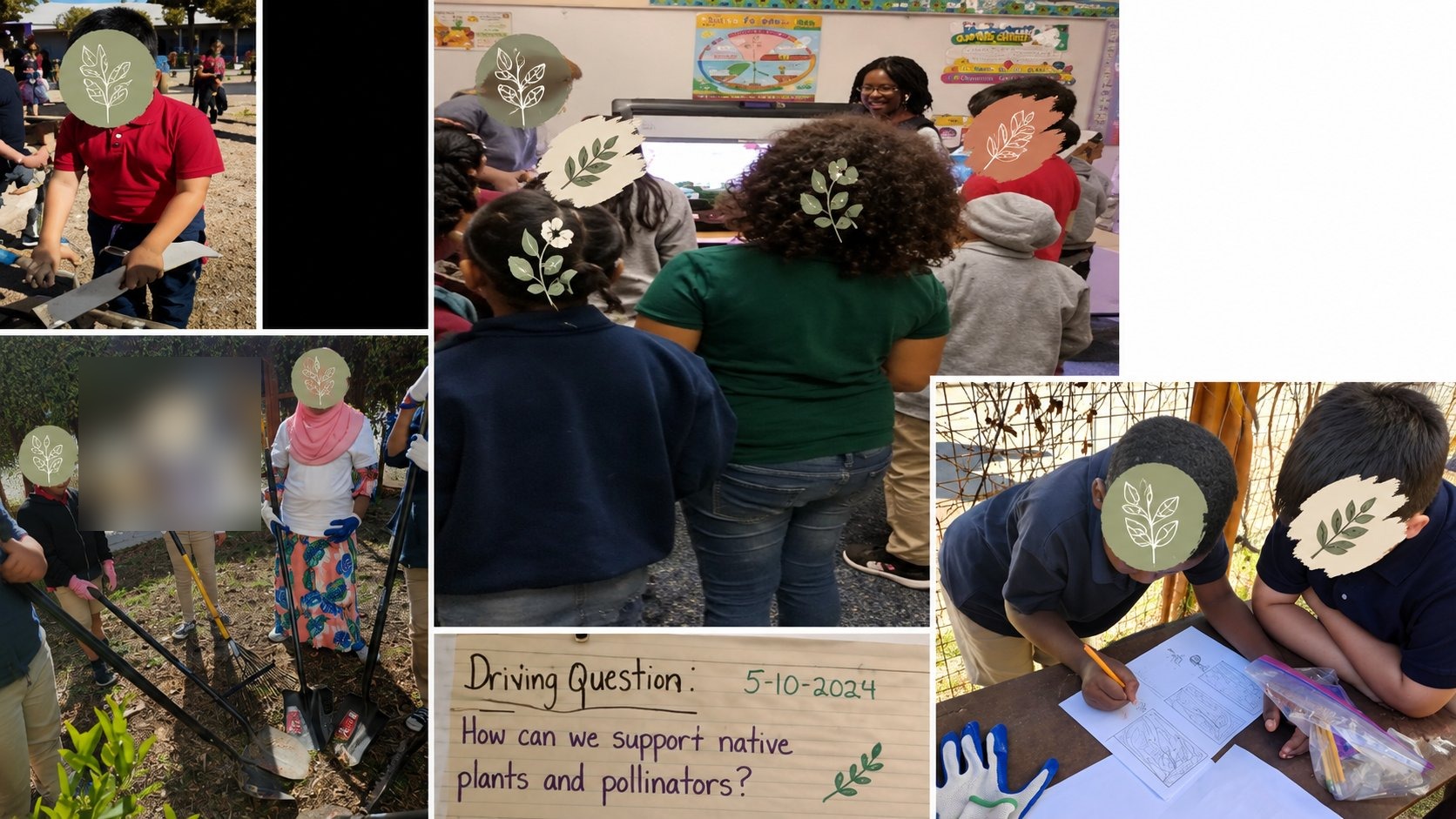 Students working in the school garden β visit the Garden section